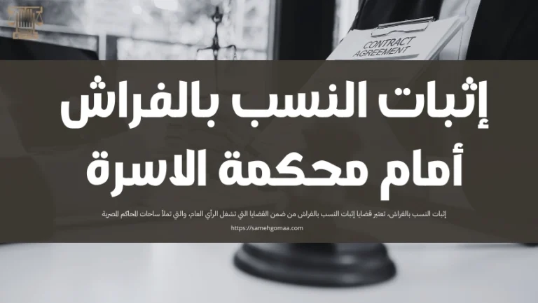 إثبات النسب بالفراش