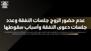 عدم حضور الزوج جلسات النفقة