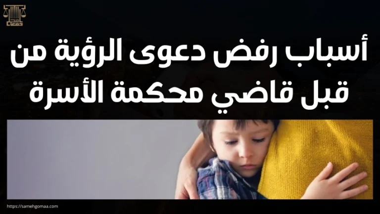 أسباب رفض دعوى الرؤية