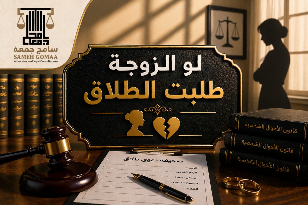 لو الزوجة طلبت الطلاق في مصر 2026 — حقوقها القانونية