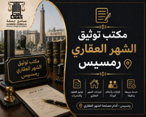 مكتب توثيق الشهر العقاري رمسيس 2026