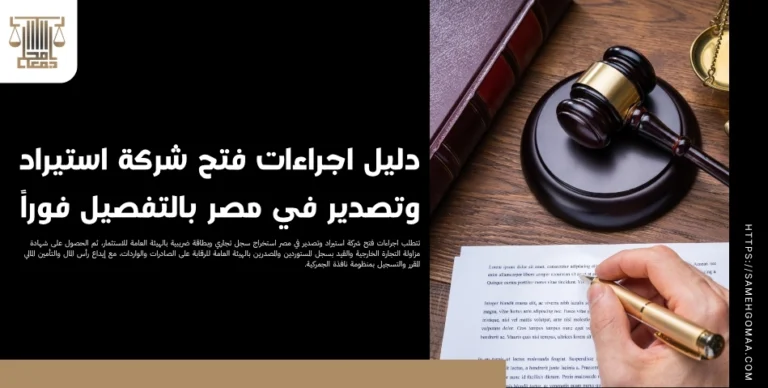 دليل اجراءات فتح شركة استيراد وتصدير في مصر بالتفصيل فوراً